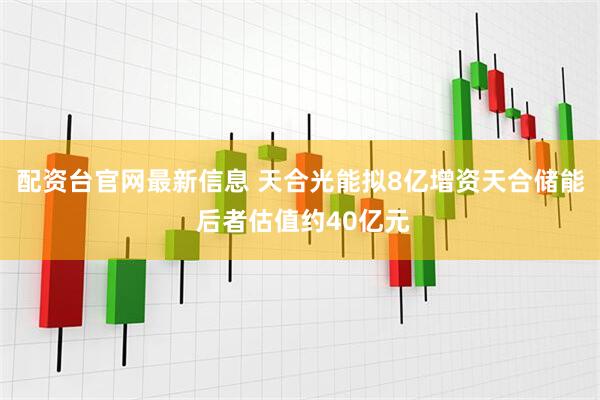 配资台官网最新信息 天合光能拟8亿增资天合储能 后者估值约40亿元