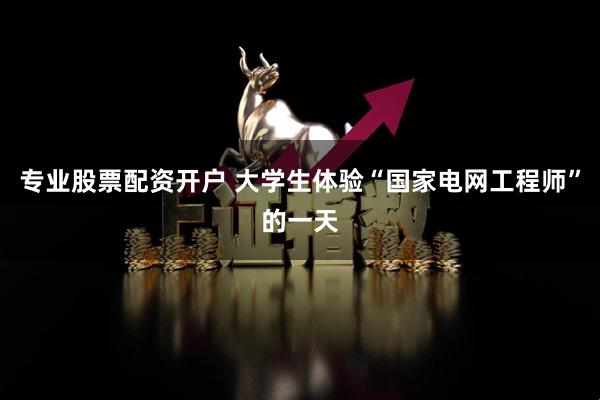 专业股票配资开户 大学生体验“国家电网工程师”的一天